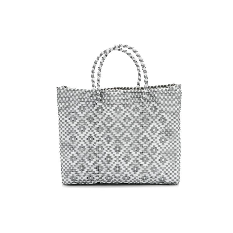 MERCADO BAG - ROMBO - Silver / White (XS) | Letra｜レトラ公式通販
