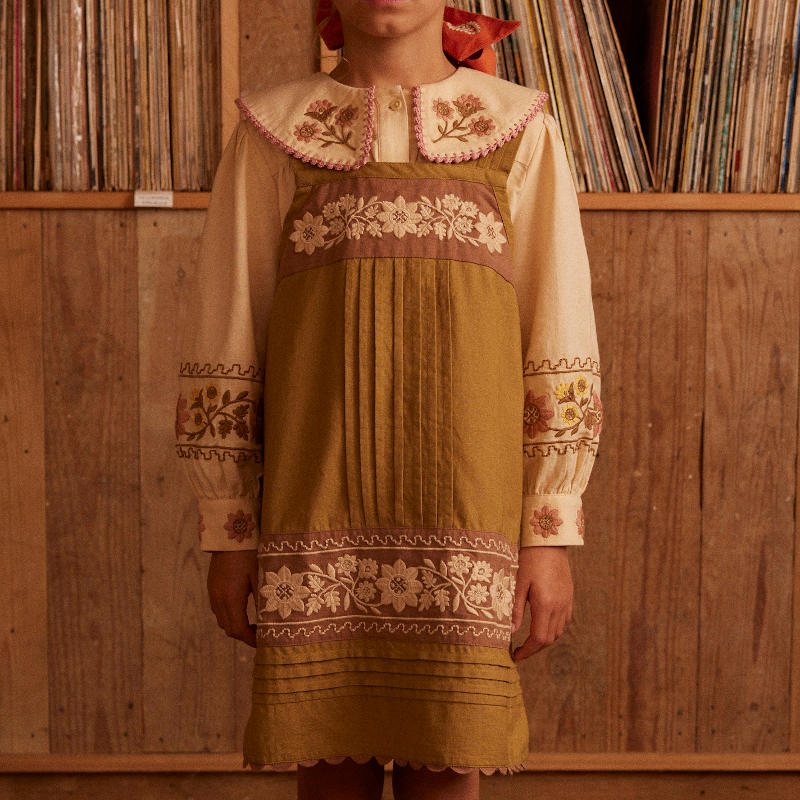 Apolina（アポリナ）2025AW Vittoria Apron Shift - Dried Moss