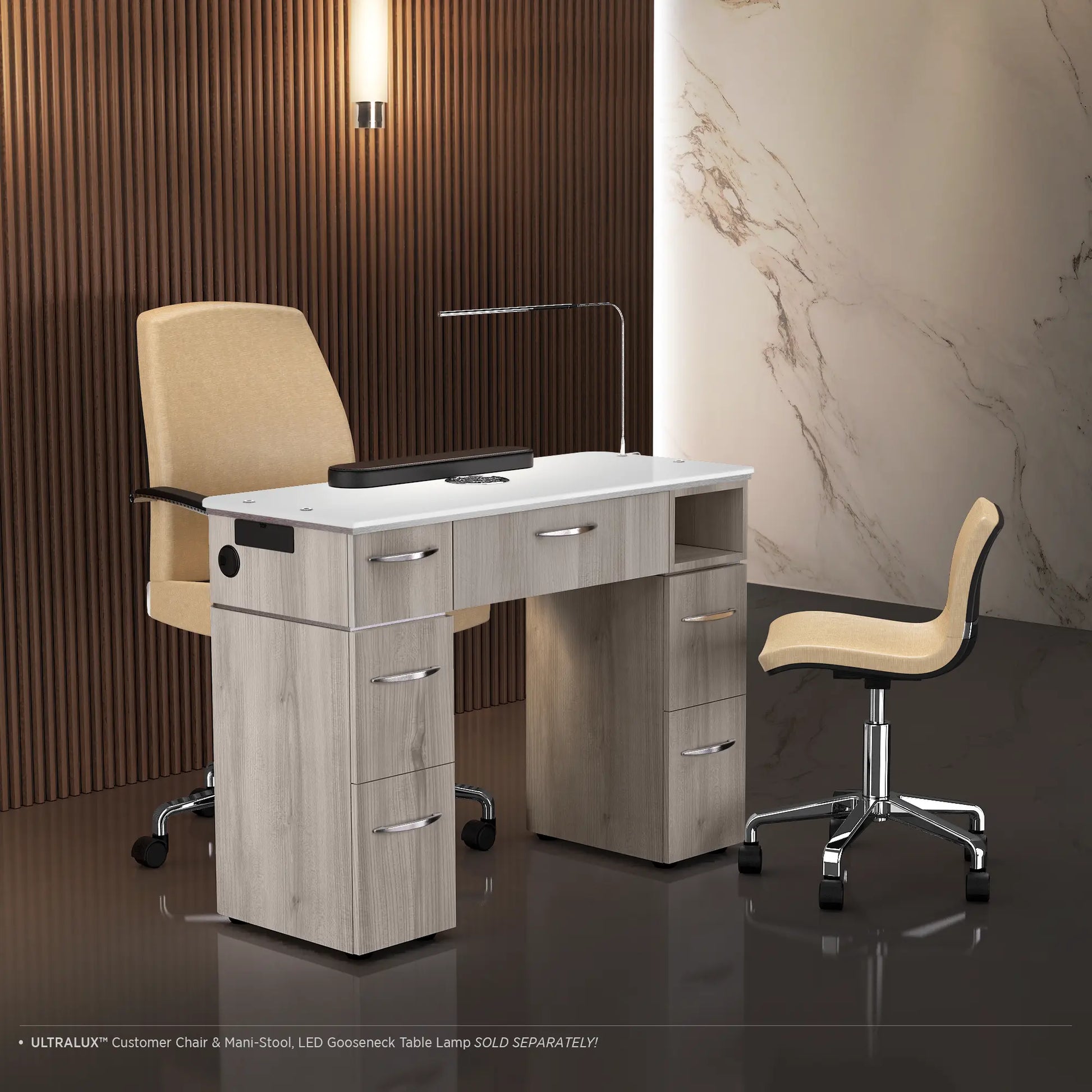 Lexor Moden Manicure Nail Table: Style & Functionality