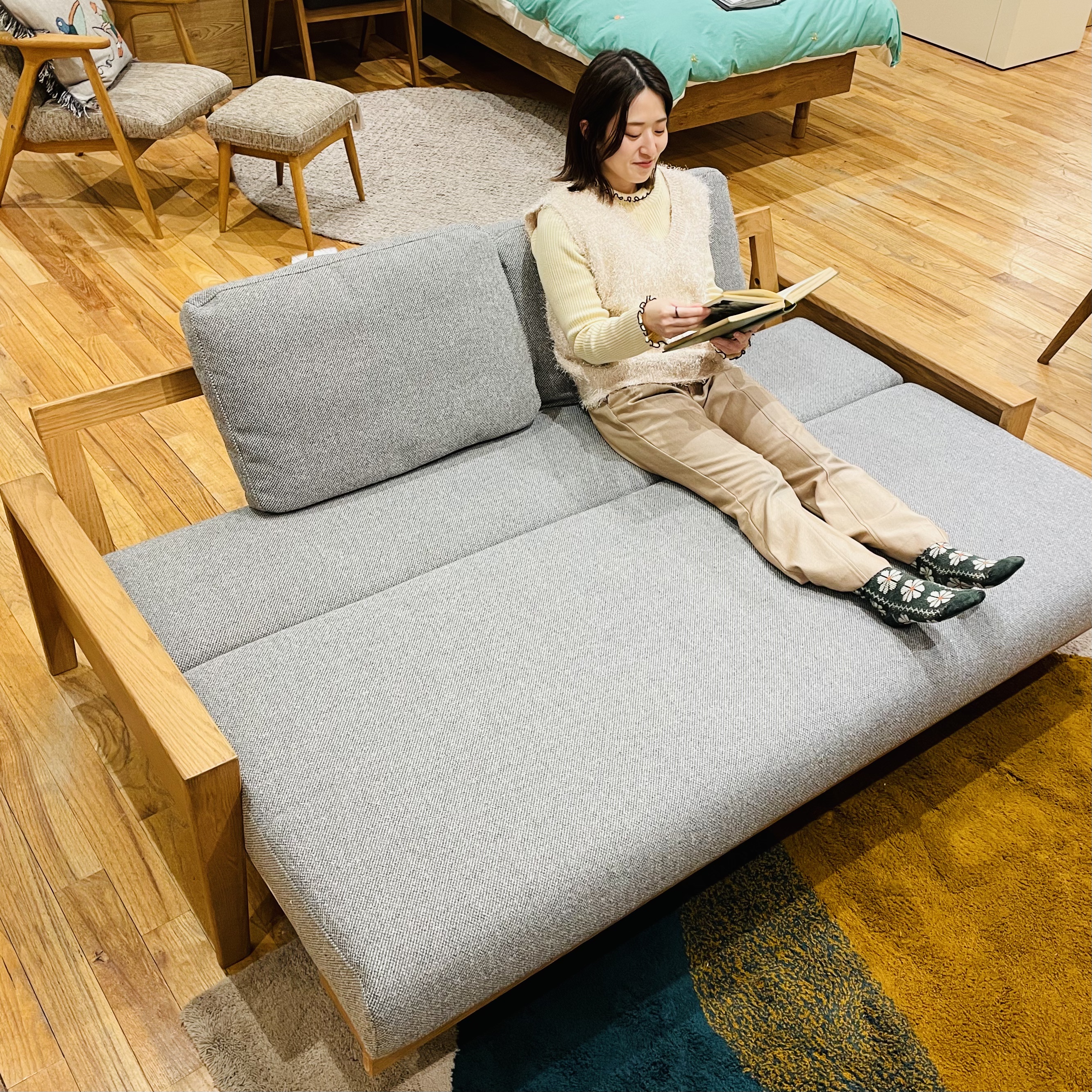 ウニコ LOWEY オットマン グレー オットマン単体】unico グレー unico