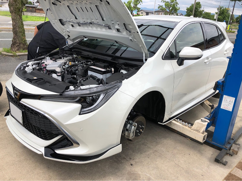 カローラスポーツのダウンサス・ローダウン・タナベサステック・nf210