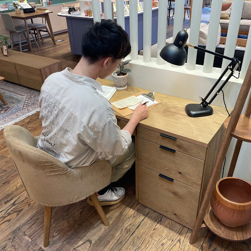 unico☆パソコンデスク☆学習机☆ナチュラルウッド 3段引き出し unico