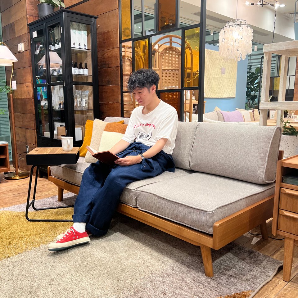 ソファ オットマン unico ALBERO ウォールナット ブルー ソファ