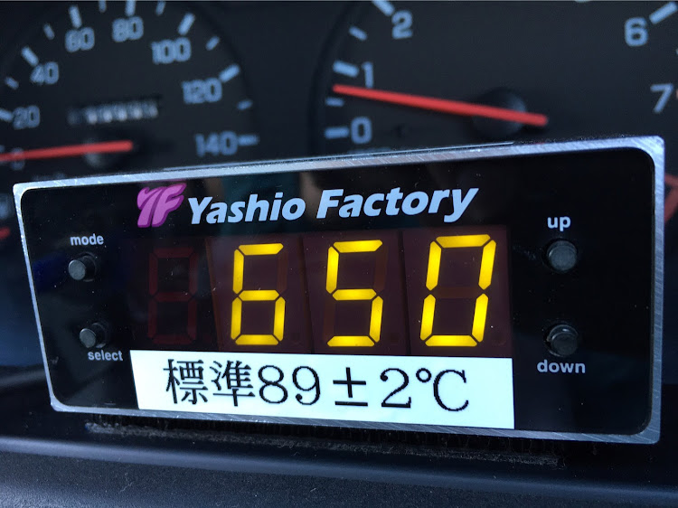 スカイラインの水温計・ドライブ・岡ちゃんウォーターテンプ・ヤシオ