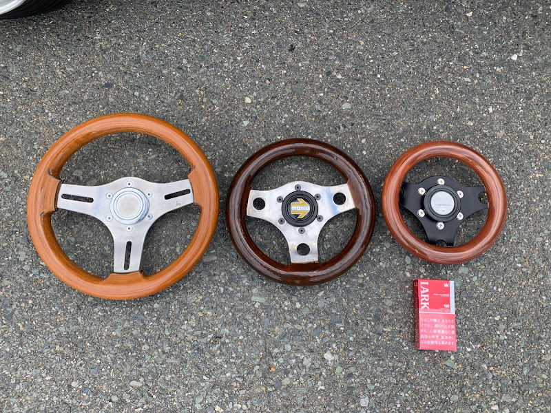 ウッドハンドル 小径ステアリング oba 約23パイ 旧車 街道レーサー