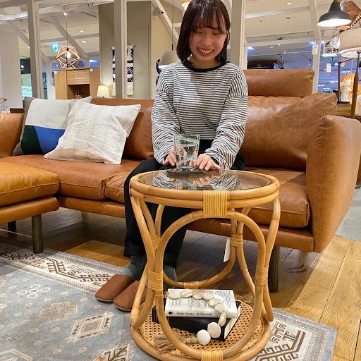 unico】アイアン×ガラスのサイドテーブル unico】アイアン×ガラスの