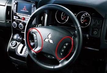 デリカD:5のステアリングリモコン・配線・DIYに関するカスタム事例｜車