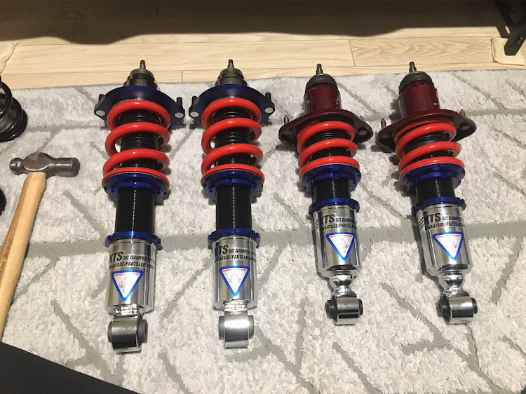 ロードスターの車高調・KTS・車高調組み付け・ストロークアップ