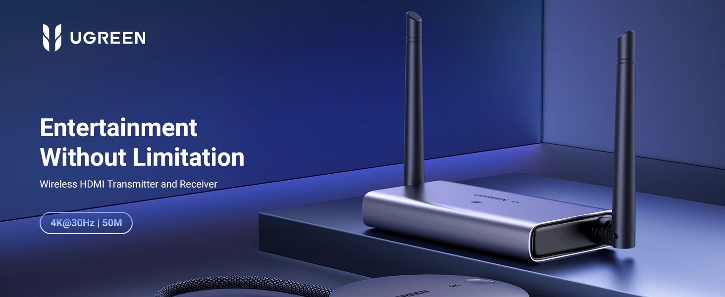 UGREEN Wireless HDMI Extender 4K Video Transmitter Receiver 5G 50M