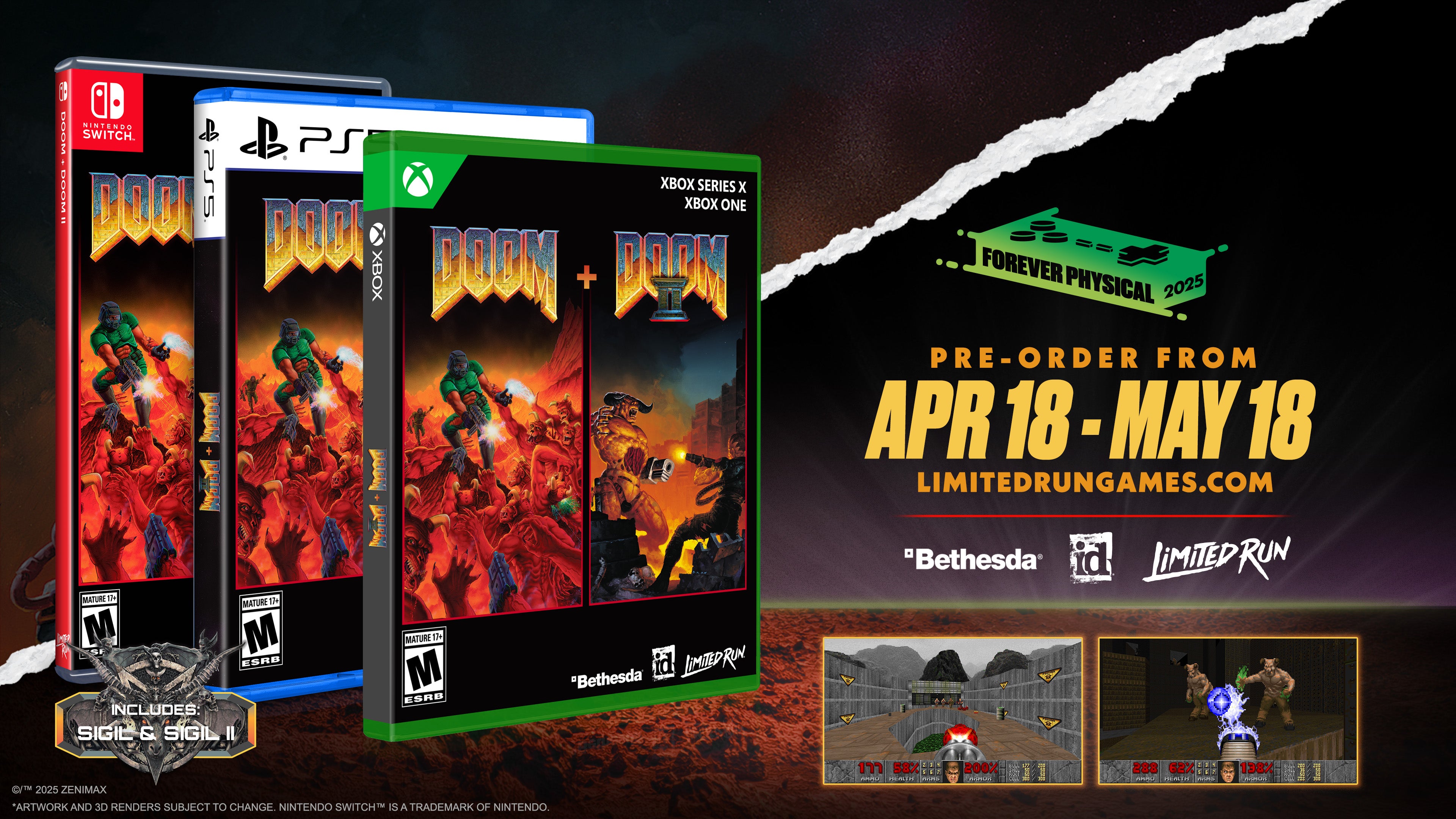 DOOM + DOOM II Standard Edition (Switch, PS5, Xbox) – Limited Run