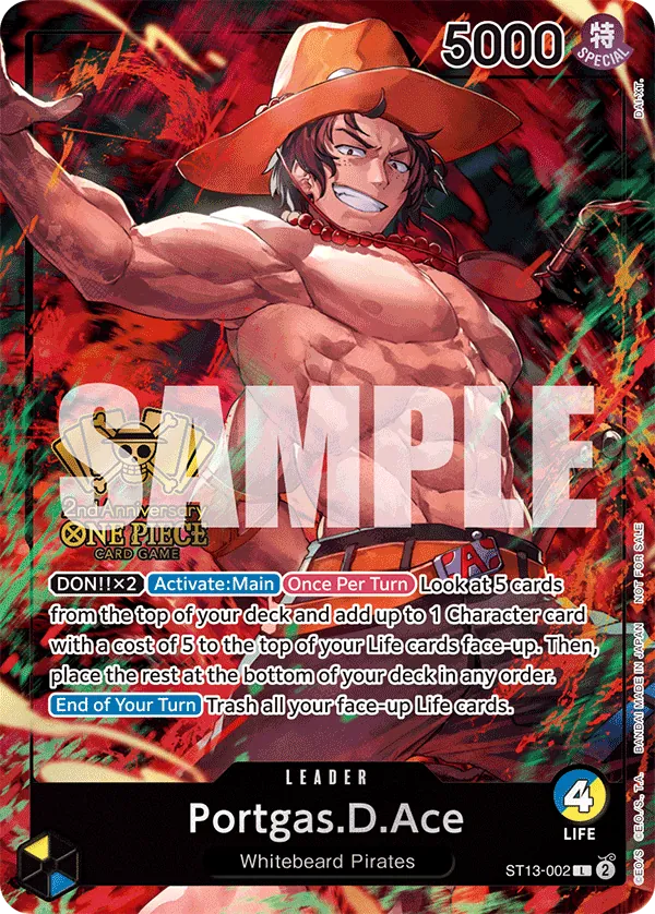 Portgas.D.Ace (ST13-002) • Prize Cards – Limitless One Piece