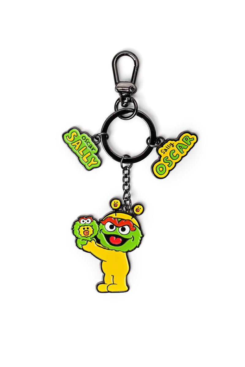 LINE FRIENDS X SESAME STREET メタルキーリング サリー/オスカー