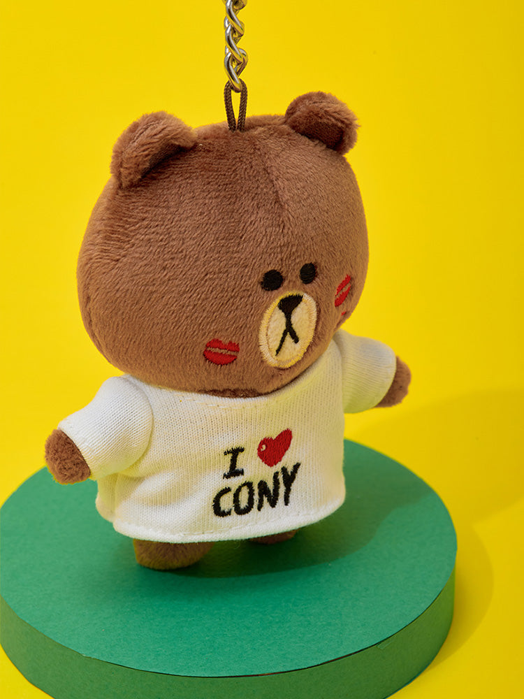 カップルぬいぐるみキーリング(ORIGINAL) ブラウン – LINE FRIENDS