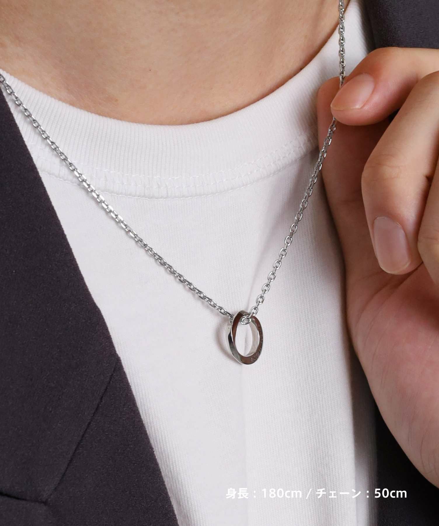限定展開】“LH-1”ワンツイストリングネックレス/サージカルステンレス