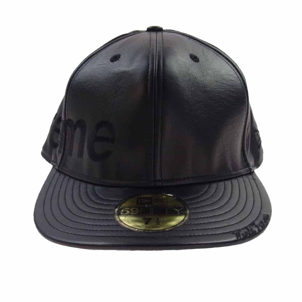 Supreme シュプリーム 07AW × NEW ERA Leather Side Logo Cap サイド