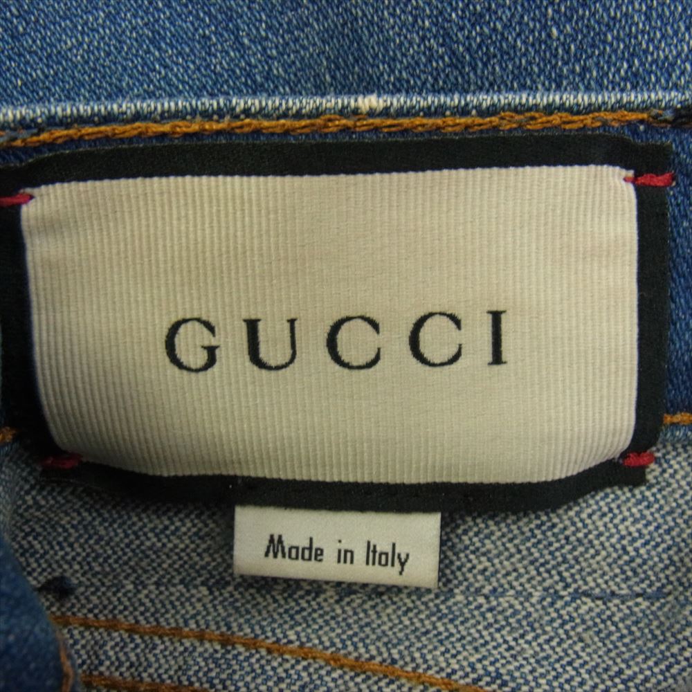 GUCCI グッチ 624217 ラベル付き ウォッシュド デニム フレアパンツ