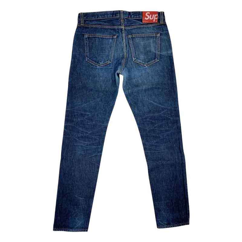 シュプリーム USA製 リジッド スリム ジーンズ ワングラム期 14oz