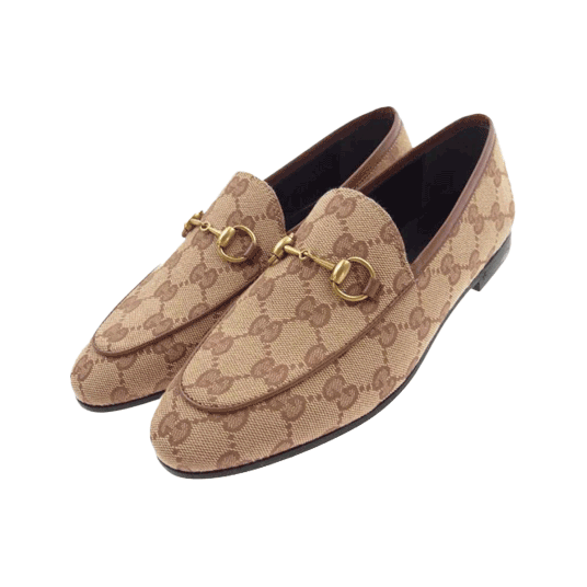 グッチ 431467 ヨルダーン GGキャンバス ホースビット ローファー