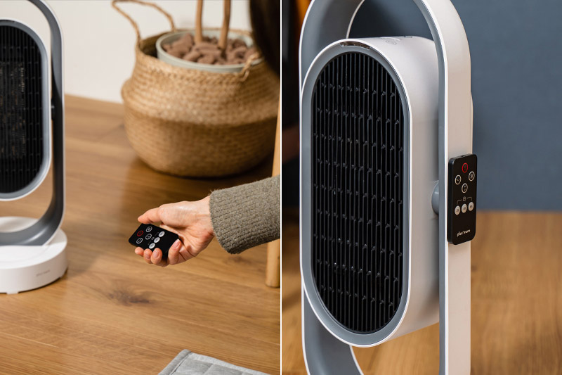 3Dセラミックヒーター &ファン リモコン付 MO-WA005 | plusmore