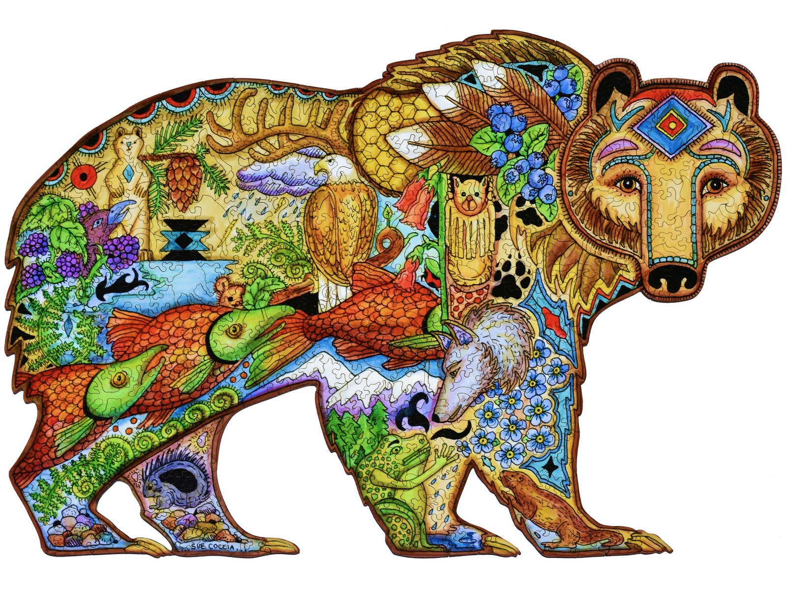 Grizzly Bear Wooden Jigsaw Puzzle | Liberty Puzzles