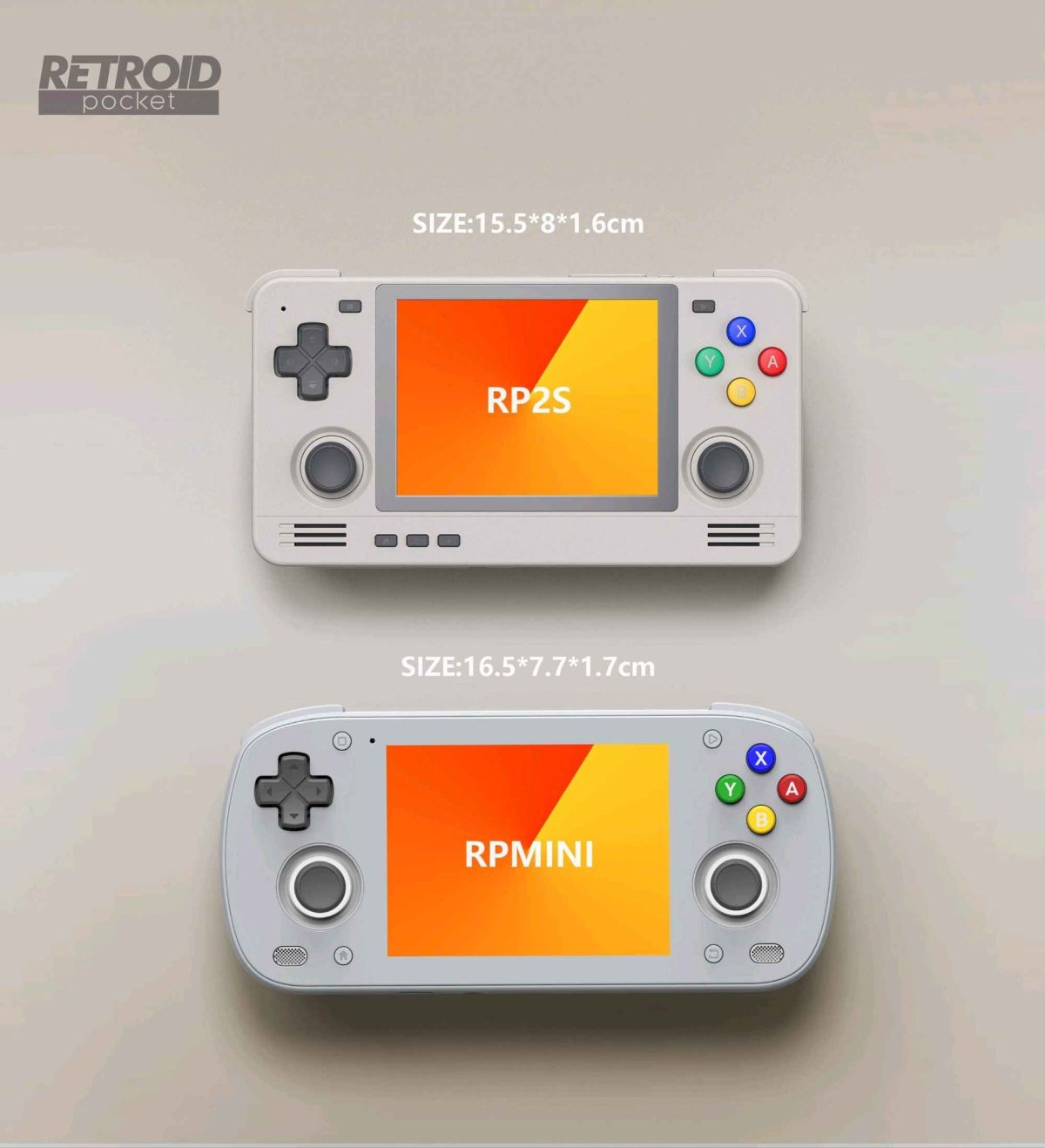 Retroid Pocket Mini is a handheld game console with a 3.7 inch HD