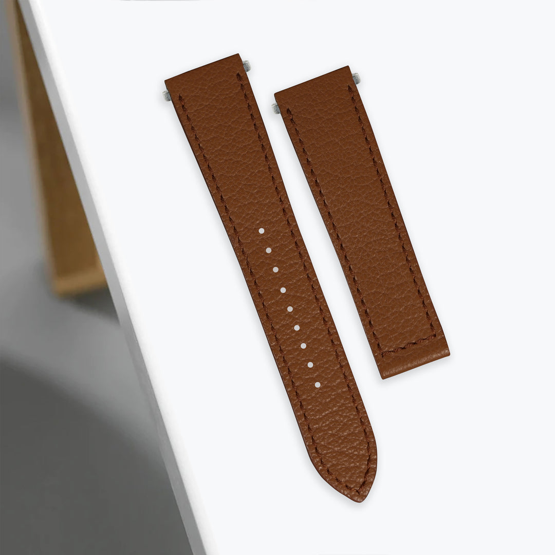 Cartier New Santos Quick Release Straps - Chevre Brown – Liger Straps