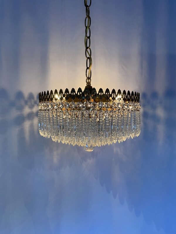 French brass cake chandelier 3灯 / フレンチ ブラス ケーキ