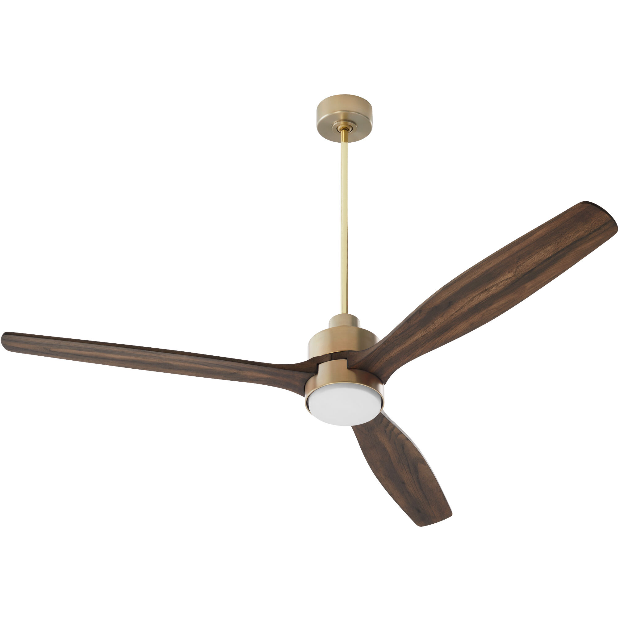 Quorum 21653-80 Reni 65 inch Aged Brass with Walnut Blades Ceiling Fan