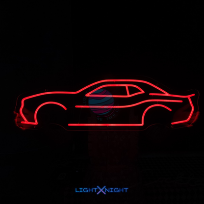 Dodge Challenger Silhouette Neon Sign – Light X Night