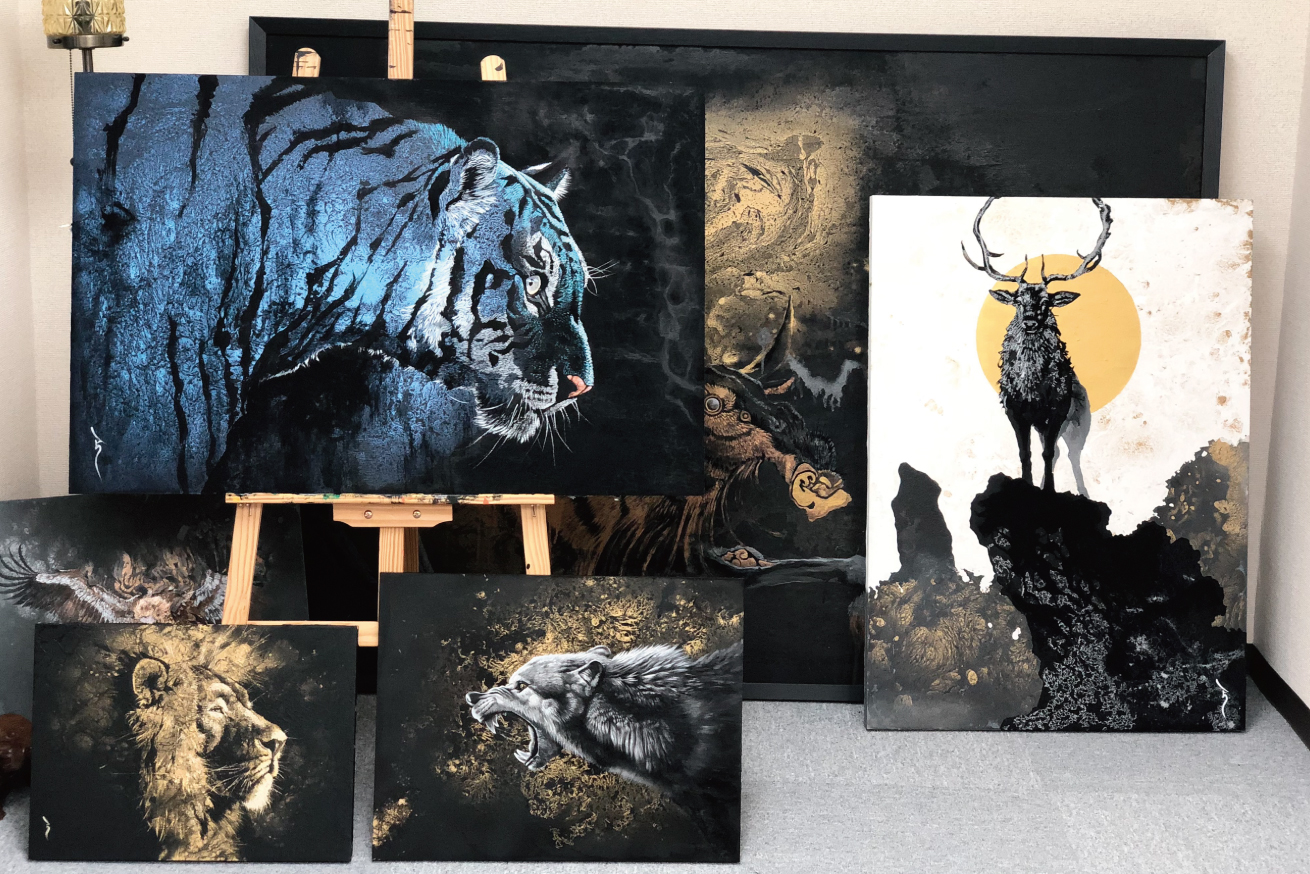 絵画L 絵画 200/184 Amazon｜カワサキNinja zx11 Ron Kimball Motorcycle壁