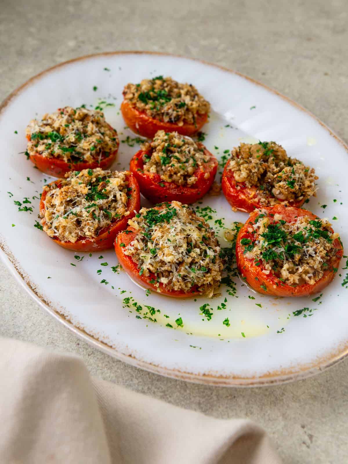 Matzo Stuffed Tomatoes Provencal - The Little Ferraro Kitchen