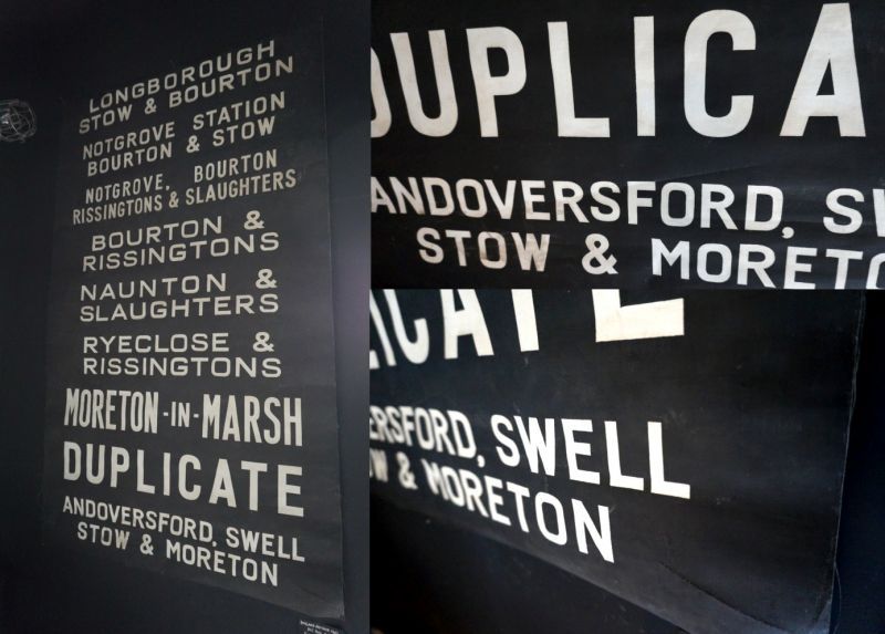 ENGLAND antique BUS ROLL SIGN 1960's バスサイン 行先回転案内標示