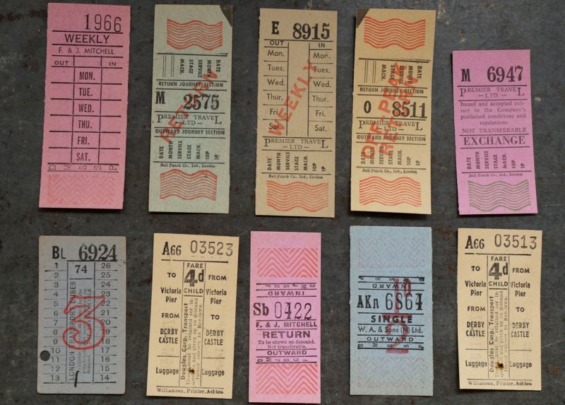ENGLAND antique LONDON イギリスアンティーク バスチケット10枚セット