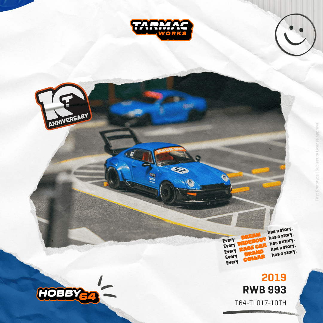 Tarmac Works 1:64 RWB 993 Tarmac Works 10th Anniversary – Little