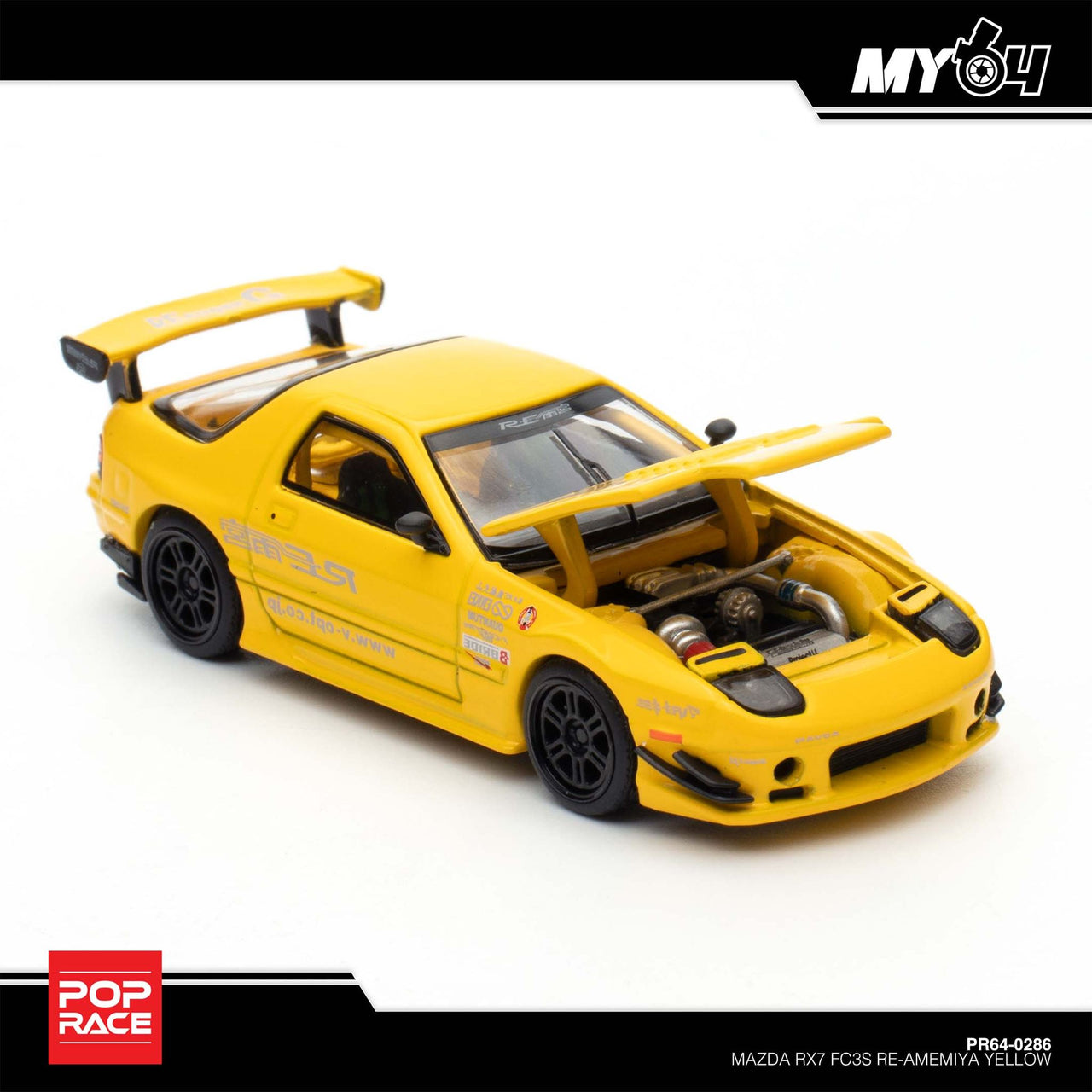 Pop Race 1:64 Mazd RX7 FC3S Re-Amemiya TMCS 2025 Exclusive