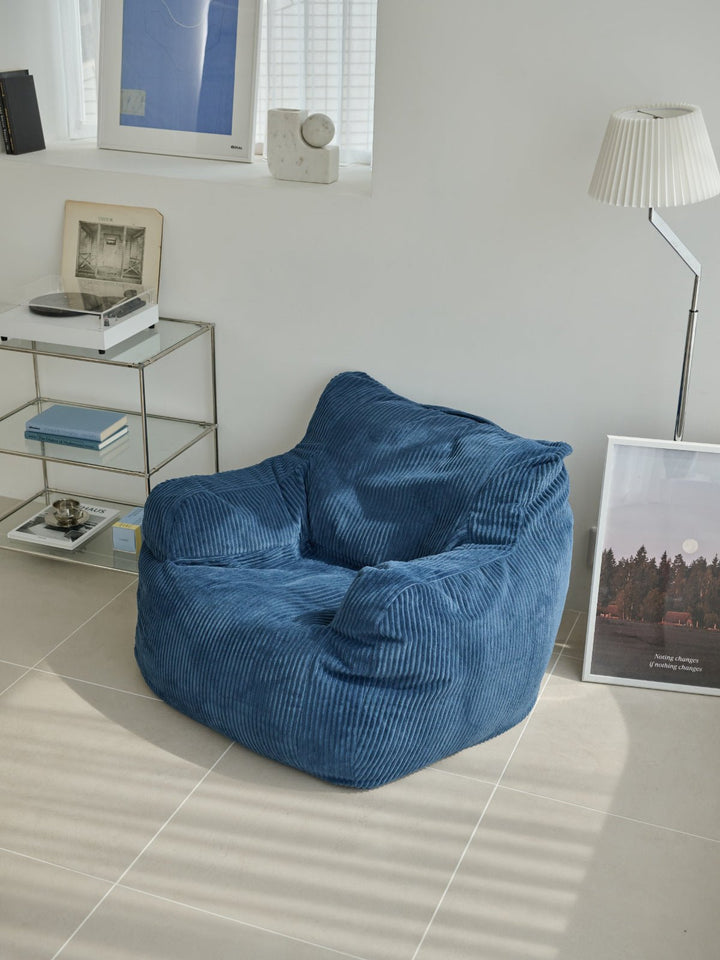 LOOSY 1人掛けビーズソファ Navy｜1人用ソファ おしゃれ 一人暮らし 二