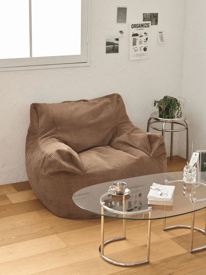 LOOSY 1人掛けビーズソファ Brown｜1人用ソファ おしゃれ 一人暮らし