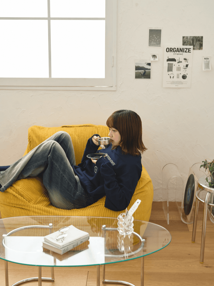 LOOSY 1人掛けビーズソファ Mustard｜1人用ソファ おしゃれ 一人暮らし