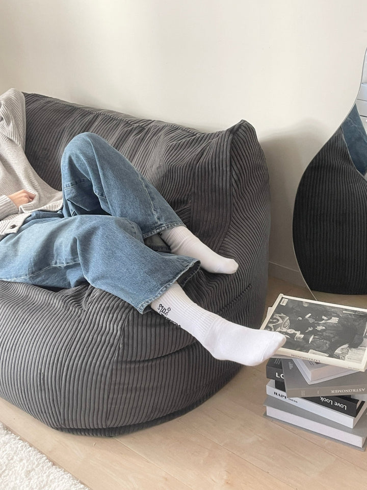LOOSY 2人掛けビーズソファ Charcoal｜2人用ソファ おしゃれ