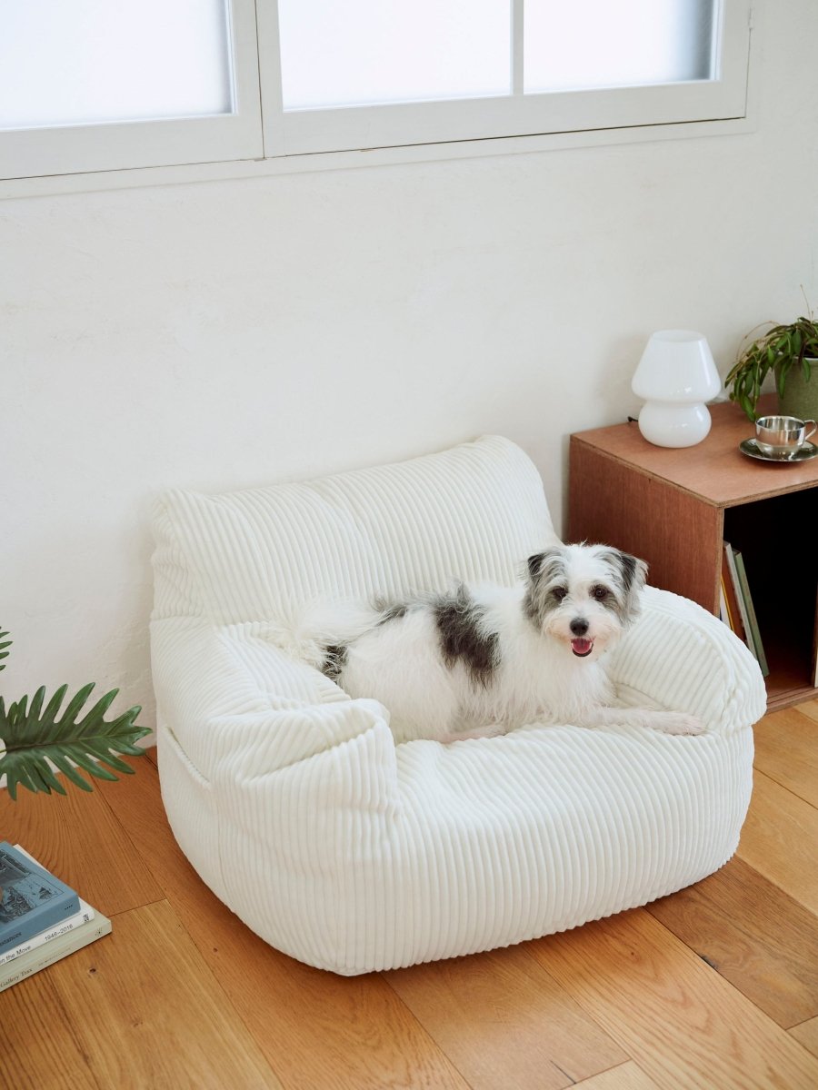 LOOSY 1人掛けビーズソファ ミニ Ivory｜1人用ソファ おしゃれ