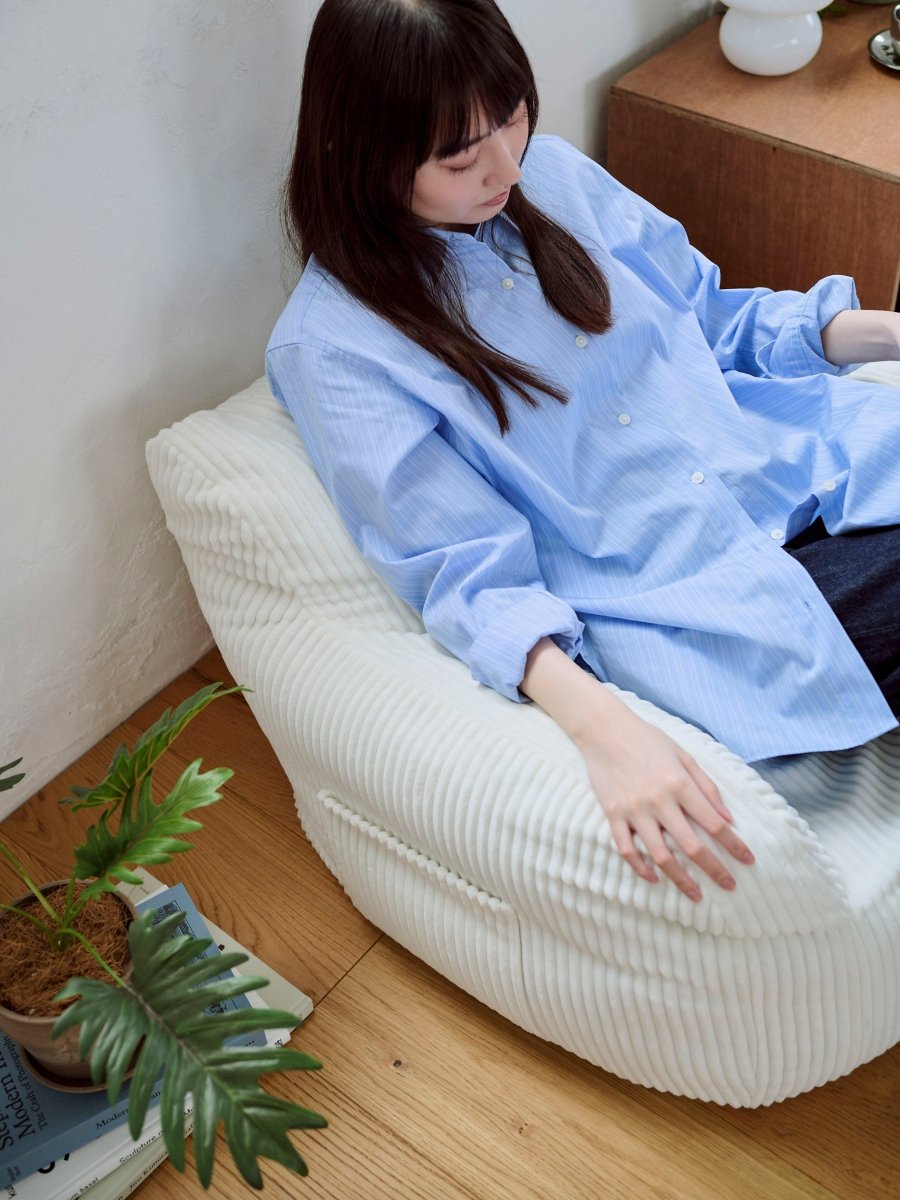 LOOSY 1人掛けビーズソファ ミニ Ivory｜1人用ソファ おしゃれ