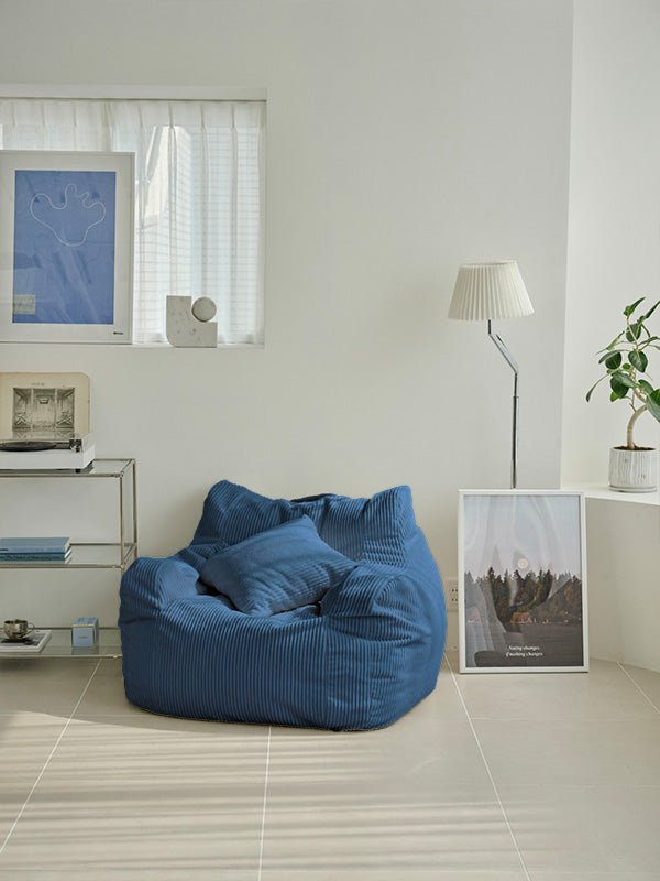 LOOSY 1人掛けビーズソファ Navy｜1人用ソファ おしゃれ 一人暮らし 二