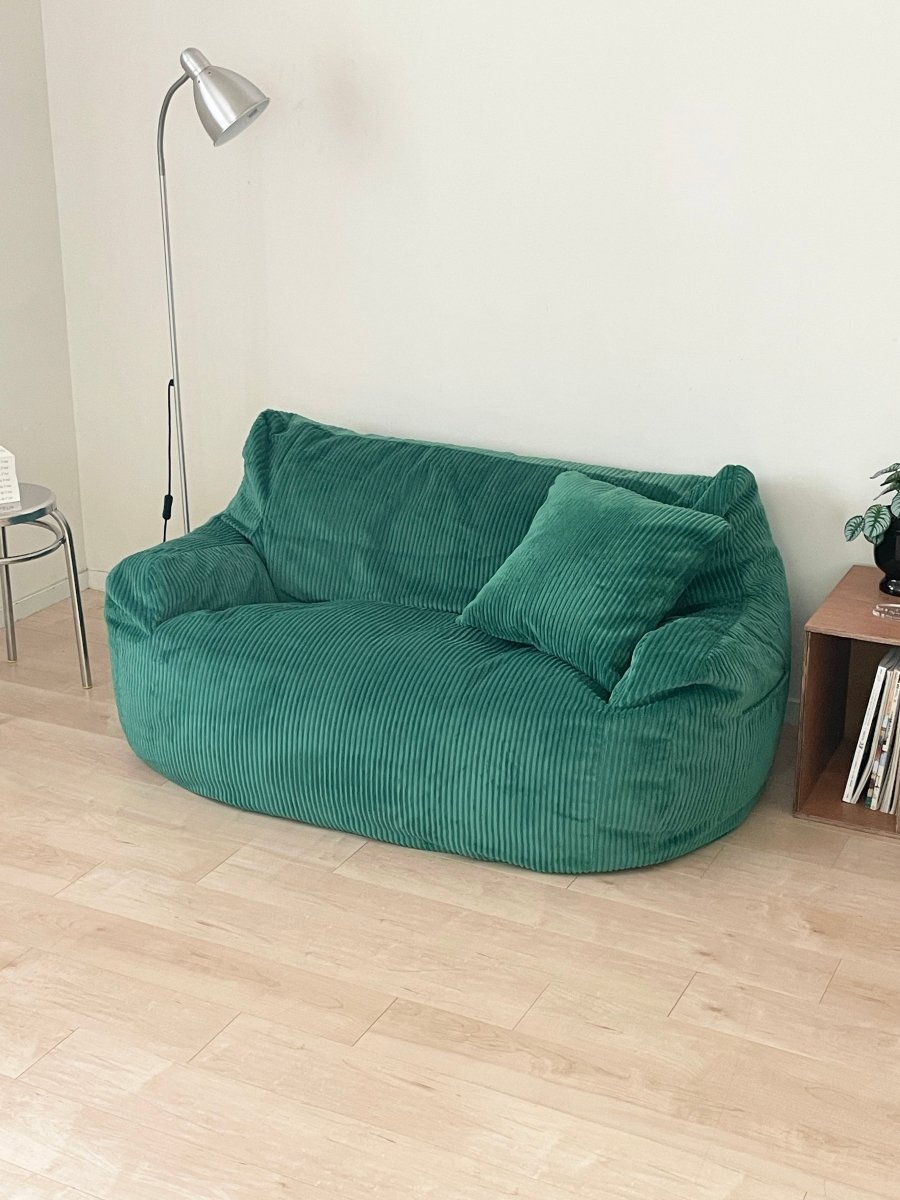 LOOSY 2人掛けビーズソファ Green｜2人用ソファ おしゃれ 一人暮らし