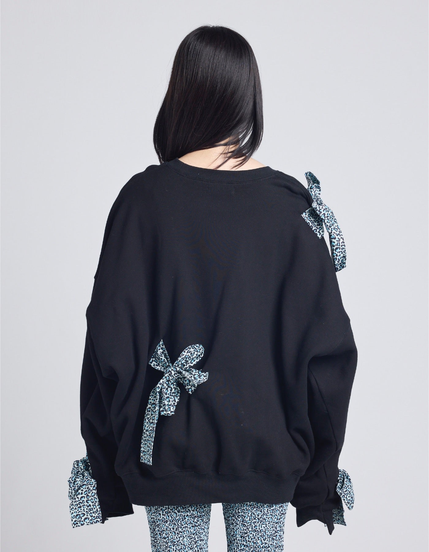 little sunny bite (リトルサニーバイト)leopard sweat top / BLACK