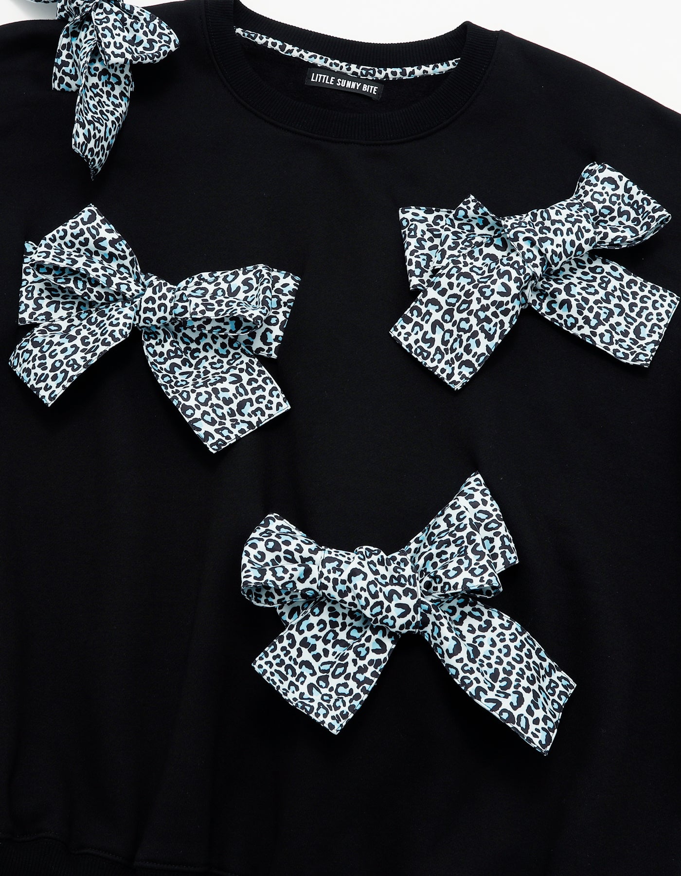 little sunny bite (リトルサニーバイト)leopard sweat top / BLACK