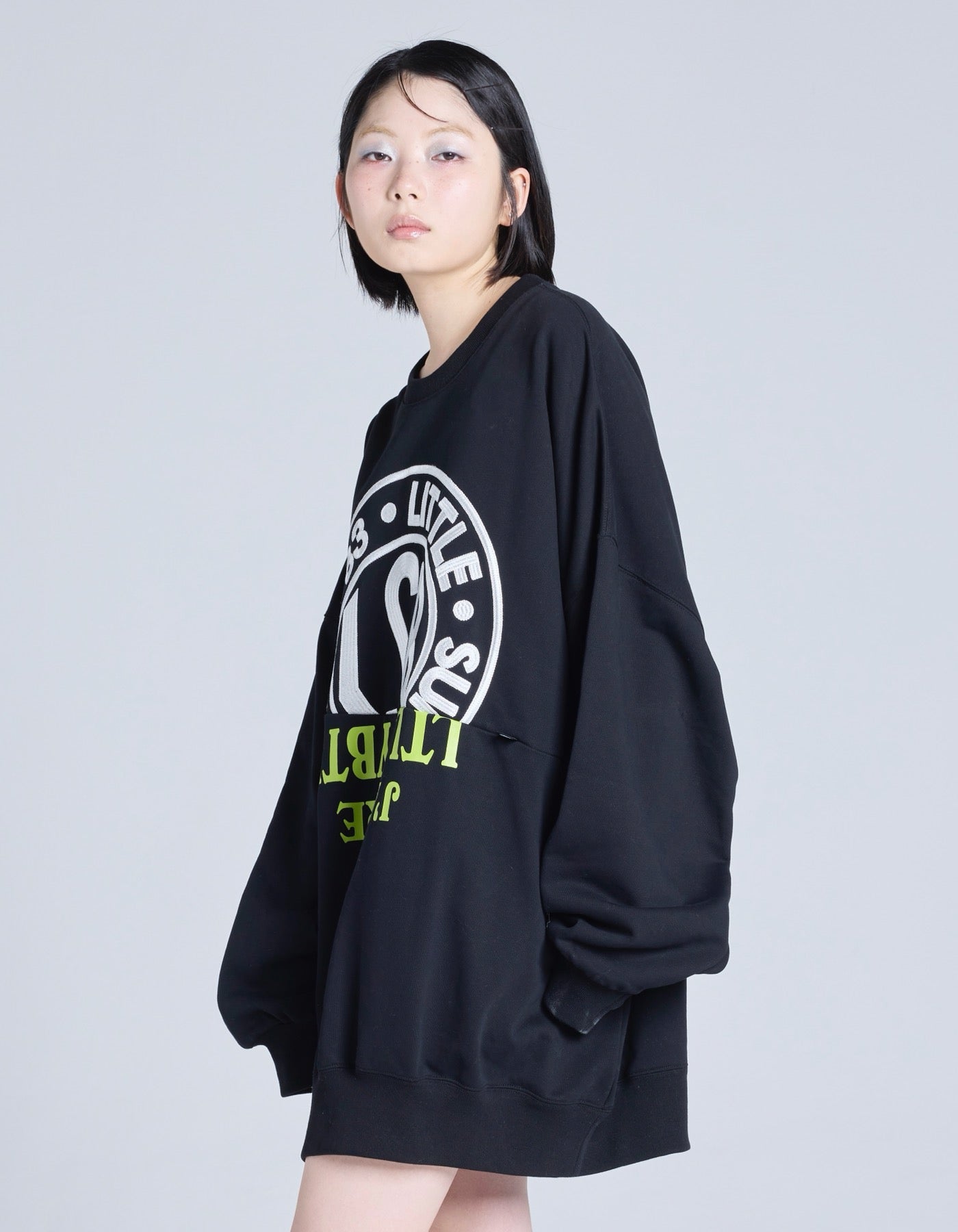 little sunny bite (リトルサニーバイト)logo sweat top / BLACK