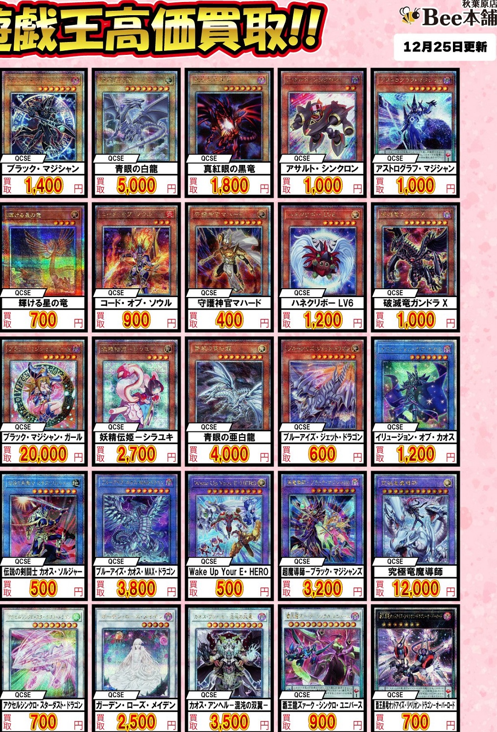 QUARTER CENTURY DUELIST BOX 発売8日目の販売・買取相場 (前回との