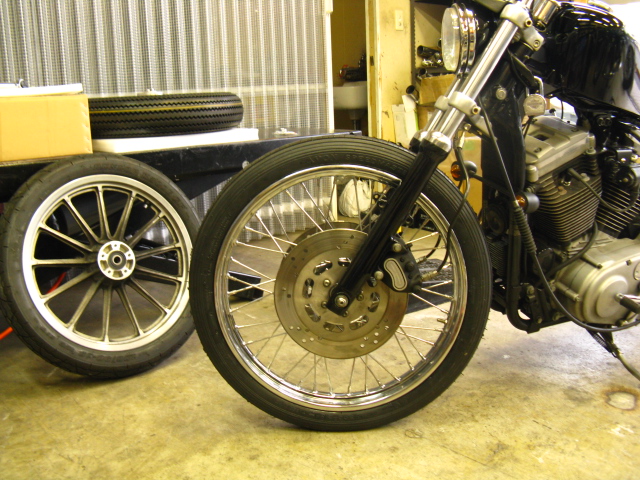 2000年式XL1200S 前後ホイール＆タイヤ ビンテージカスタム