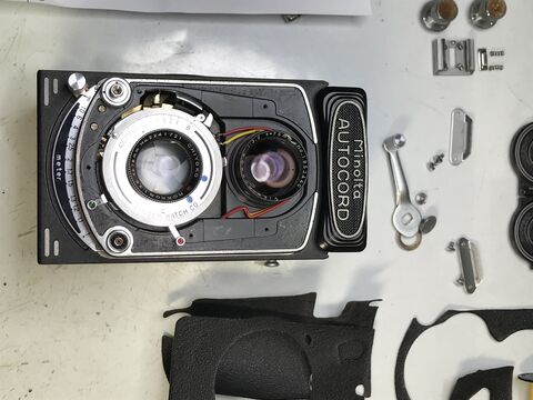 カメラ修理 minolta AUTOCORD（ミノルタ オートコード）の総合整備