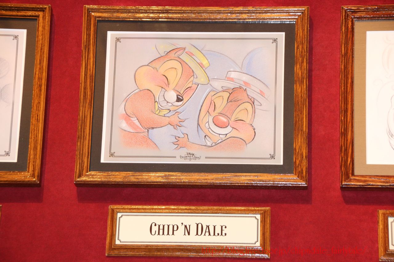 新品 油絵風のチップとデールの絵画 新品 油絵風のチップとデールの